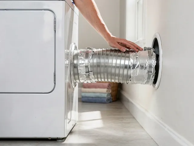 Professional dryer vent hose installation by Brookfield Dryer Vent Cleaning in Brookfield