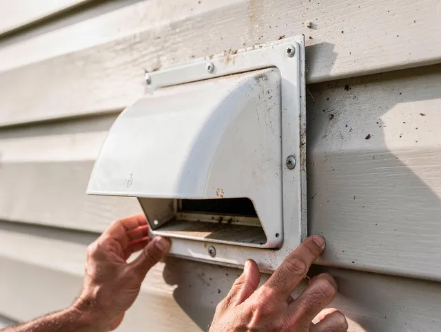 Brookfield Dryer Vent Cleaning technician delivering thorough residential dryer vent cleaning service in Brookfield